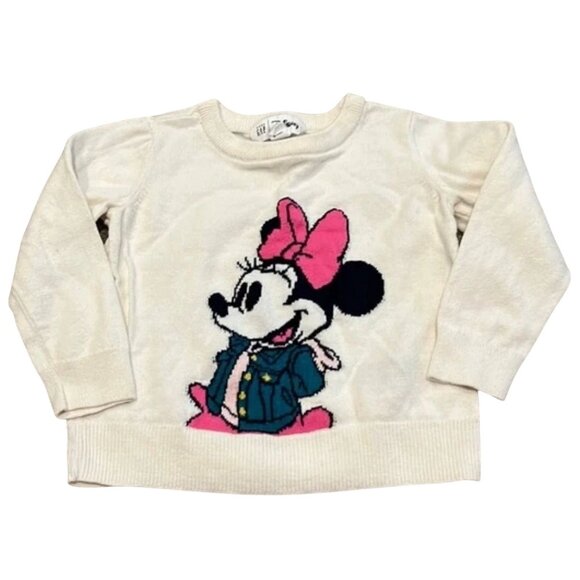 GAP Disney Girls Sweater Size 2 Minnie Mouse Pullover Lightweight Perfect for La - Picture 1 of 4